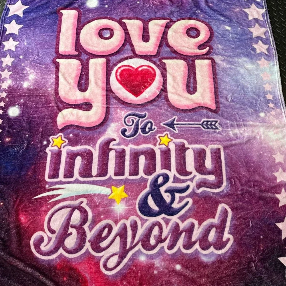 Love You To Infinity & Beyond Snuggle Hugs Fleece Blanket 49